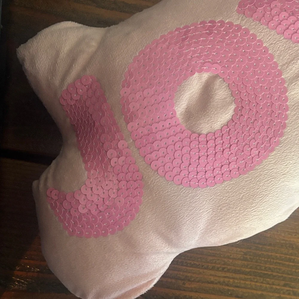 Pink Joy Pillow with Ornament Design